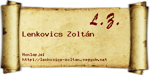 Lenkovics Zoltán névjegykártya