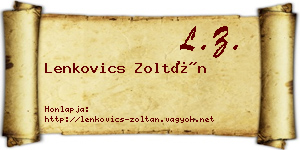 Lenkovics Zoltán névjegykártya